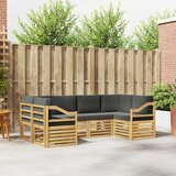  Sekcijska garnitura 6 pcs Bijela i antracit 245 x 126,5 x 73 cm | shoptok.hr
