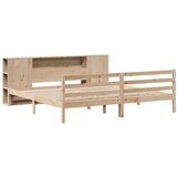 vidaXL Krevet s regalom za knjige bez madraca 200 x 200 cm od borovine | shoptok.hr