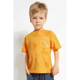 Mayoral Dječja pamučna majica kratkih rukava boja: narančasta, s uzorkom
