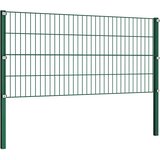  Ogradni panel sa stupovima od željeza 176,5 x 80 cm zelene boje | shoptok.hr