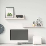vidaXL Stenske police 2 kosa bela 50x11x9 cm trdna borovina | Shoptok.si