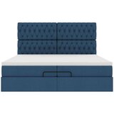  Otomanski posteljni okvir z vzmetnicami moder 200x200 cm blago, (21653275) | Shoptok.si