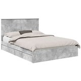  Postelja s shranjevanjem z vzglavjem Betonsko siva 150 x 200 cm, (5000106995) | Shoptok.si