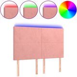  LED uzglavlje ružičasto 144x5x118/128 cm baršunasto | shoptok.hr
