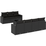  The Living Store Vrtna sedežna garnitura 8-delna z blazinami črn poli ratan - Vrtna Sedežna Garniture, (21447727) | Shoptok.si
