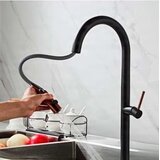 EYN Elegantna črna kuhinjska armatura s kombinacijo bakra | Kuhinjska pipa KB2132 | Shoptok.si