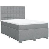  Krevet box spring s madracem svjetlosivi 140x200 cm od tkanine | shoptok.hr