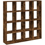 vidaXL Ormarić za knjige boja dimljenog hrasta 137,5x29x137,5cm drveni | shoptok.hr