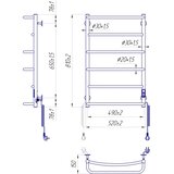  Kupatilski rebrasti radijator LUX 105W/230V 81x52 cm inox/bela desna | Eponuda.com