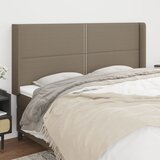  Uzglavlje s ušima smeđesivo 203x16x118/128 cm od tkanine | shoptok.hr