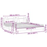  Krevet s madracem sivi 200 x 200 cm od umjetne kože | shoptok.hr