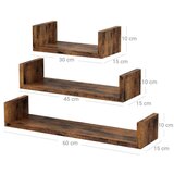  Set od 3 zidne police SHELFY, braon | Eponuda.com