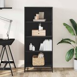  Polica za knjige crna 60x35x139 cm izrađeno drvo | shoptok.hr