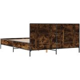  Okvir kreveta boja hrasta 160x200 cm konstruirano drvo i metal | shoptok.hr