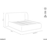 Makamii Sivi tapecirani bračni krevet s prostorom za odlaganje s podnicom 140x200 cm Hauke – | shoptok.hr