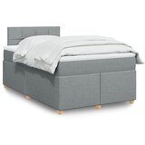 Maison Chic Box spring postelja - Vzmetna postelja z vzmetnico svetlo siva 120x200 cm blago SL5206, (21905569) | Shoptok.si