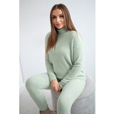 Kesi Two-piece set of dark mint alpaca sweaters | shoptok.hr