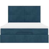  Ottoman krevet s madracima i LED diodama tamnoplavi 140x200 cm baršun | Eponuda.com