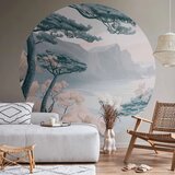  Okrugla fototapeta - Blue coast in delicate colours 280x280 | shoptok.hr