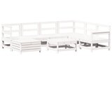  8-dijelni set vrtnih sofa bijeli od masivne borovine | shoptok.hr