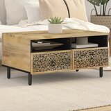 vidaXL Klubska mizica 80x54x40 cm trden mangov les Cene