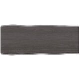 vidaXL Mizna plošča temno siva 100x40x4 cm obdelana trdna hrastovina Cene