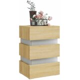  LED noćni ormarić boja hrasta 45 x 35 x 67 konstruirano drvo | shoptok.hr