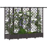  Povišeni krevet s mrežom i krovom Smeđa 202,5 x 40 x 123 cm PP | shoptok.hr