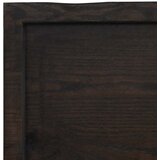 Stolna ploča tamnosmeđa 220x50x(2-4) cm obrađeni masivni hrast | shoptok.hr