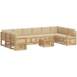  Set vanjskih sofa 8 pcs Bijela i Bež 59 x 59 x 37 cm Poliester | shoptok.hr