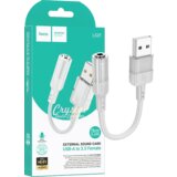 hoco. Hoco Adapter za slušalice, USB type A na 3.5 mm - LS37 , Bijeli | Eponuda.ba