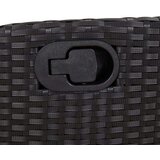  5-dijelni vrtni blagovaonski set s jastucima od poliratana crni | shoptok.hr