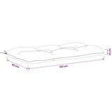  Jastučić za klupu VIANEN 100% poliester Krem 120 x 60 x 12 cm - Krem 120 x 60 x 12 cm | shoptok.hr