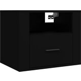 The Living Store Stenska nočna omarica črna 50x36x40 cm - Stenska Nočna Omarica, (21421099) | Shoptok.si
