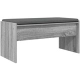 Klupa za hodnik s jastukom Siva Sonoma 80 x 38 x 46 cm | shoptok.hr