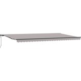 vidaXL Samodejna Retraktibilna Tenda Svetlo Siva 600x350 cm, (22145918) | Shoptok.si
