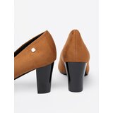 GOODIN Suede heeled pumps caramel | ePonuda.com