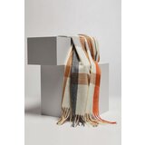 Marisse Orange Checkered Scarf With Fringes | ePonuda.com