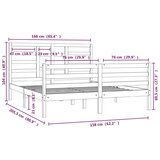  Posteljni okvir bel iz trdnega lesa 160x200 cm, (20643180) | Shoptok.si