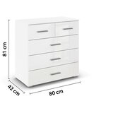 home24 KOMODA, bela, bela, visoki sijaj | Shoptok.si