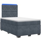  Boxspring krevet s madracem Tamnosiva 120 x 190 cm Baršun | shoptok.hr