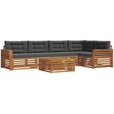  Set vanjskih sofa 6 kom. Prirodna i antracit | shoptok.hr