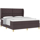  Krevet s opruga kutije Tamno smeđa 200 x 180 cm tkanina | shoptok.hr