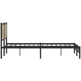 Metalni okvir kreveta bez madraca boja hrasta sonome 183x213 cm | shoptok.hr