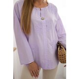 Kesi Włoski Shirt blouse with an embroidered pattern violet | shoptok.hr