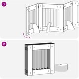  Vrata za pse z stojali 8 pcs Dimljen hrast 60 x 60 cm, (5000232800) | Shoptok.si