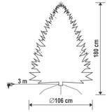  Veštačka jelka 180cm sa osvetljenjem ( KMF6/180 ) | Eponuda.com