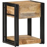 vidaXL Nočna omarica 40x35x50 cm Masivni neobdelan les Mango | Shoptok.si