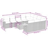  11-dijelni set vrtnih sofa od poliratana s jastucima sivi | shoptok.hr