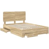  Krevetna konstrukcija s ladicama Sonoma hrast 140 x 190 cm | shoptok.hr